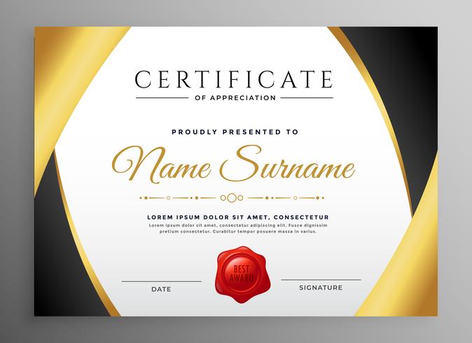 premium certificate of appreciation template - Download Free Vector Art ...