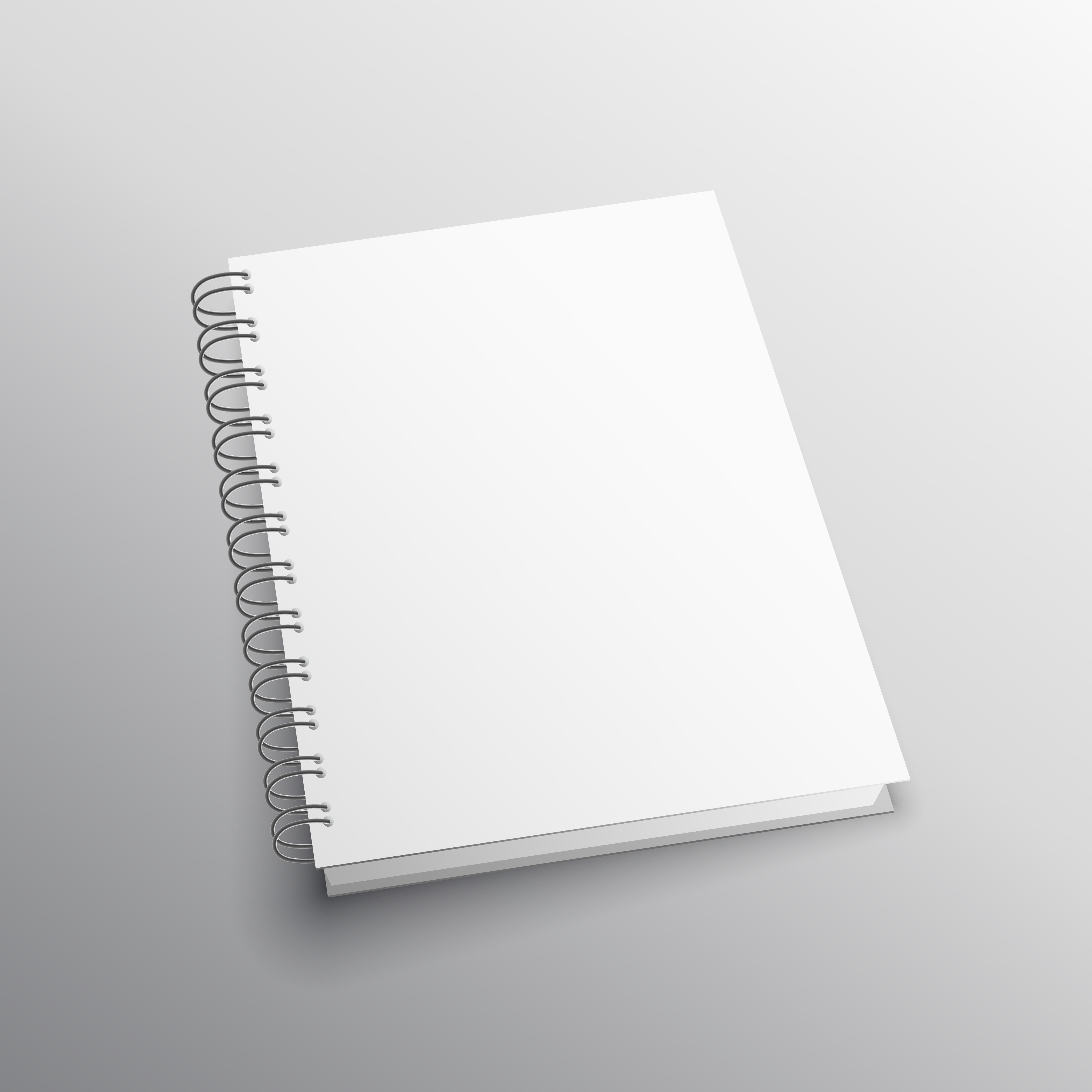 double loop binding book mockup template Download Free Vector Art