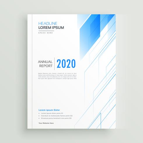 clean blue brochure or book cover template download free vector