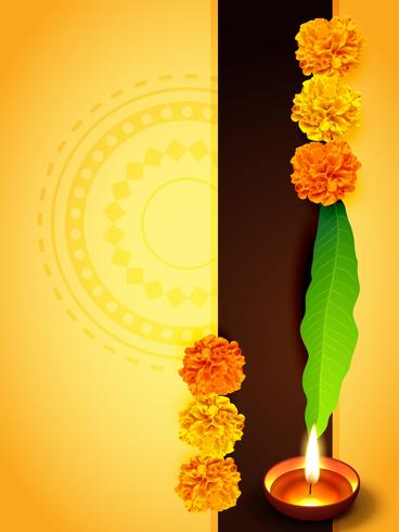 diseño tradicional diwali vector