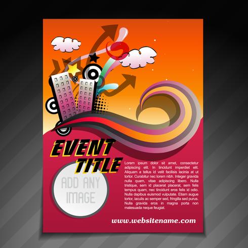 event brochure flyer template vector