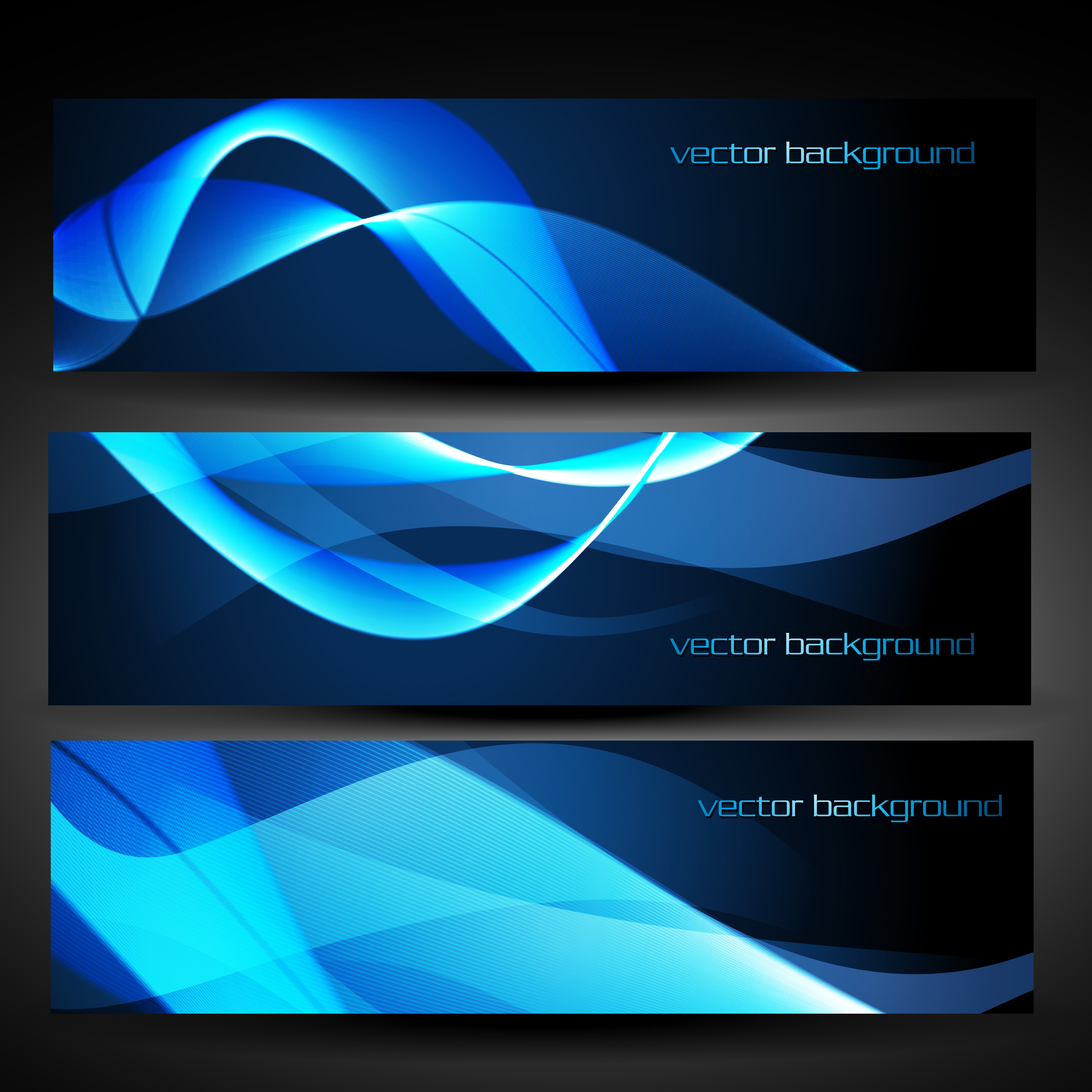 vector blue abstract banner set 1 Download Free Vector 