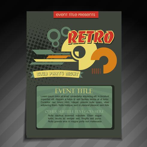 retro brochure design vector