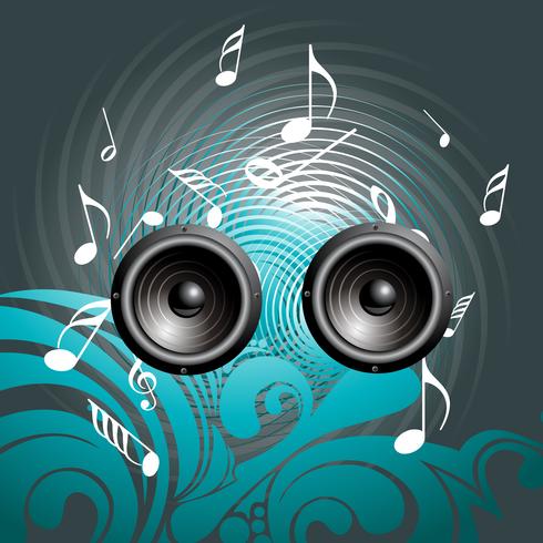 Music speaker background vector