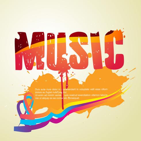 abstract music style vector