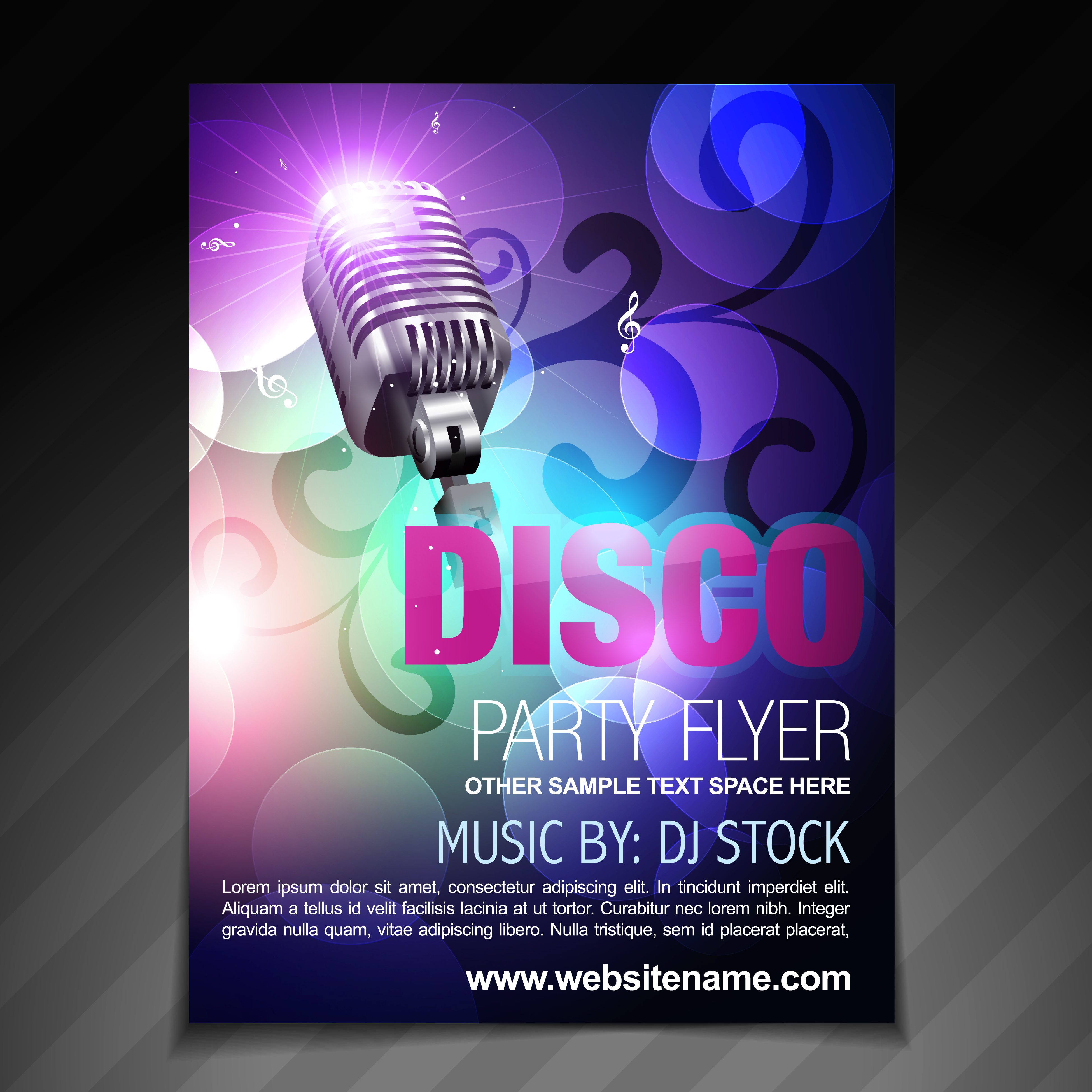 Disco Invitation Free Vector Art 5557 Free Downloads