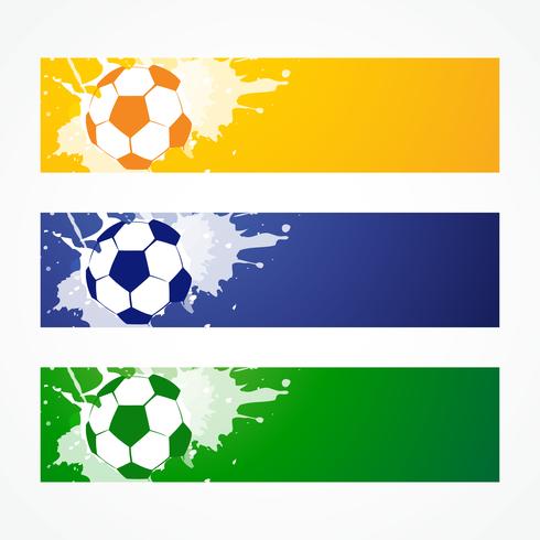 cabeceras de fútbol vector