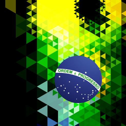 Bandera de Brasil de estilo abstracto vector