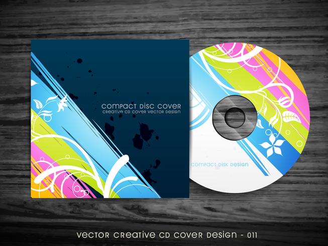 diseño colorido de la cubierta cd vector