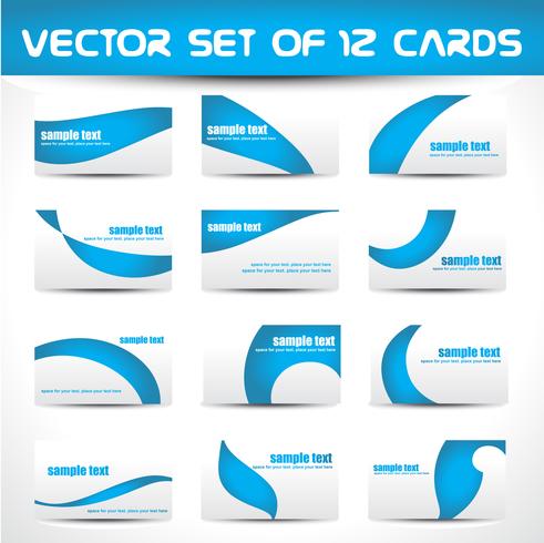 vector set of business cards