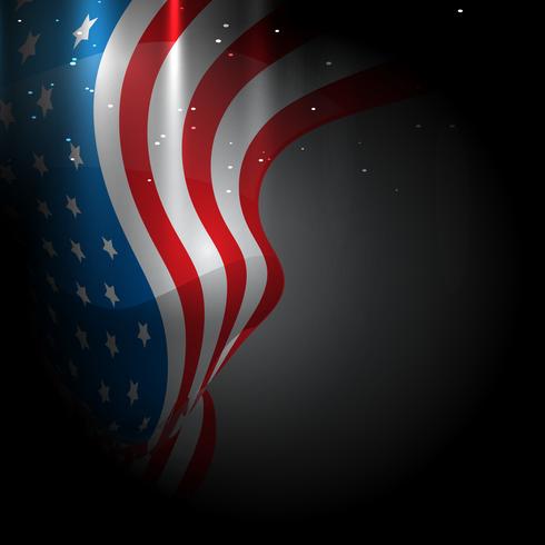 diseño de la bandera americana vector