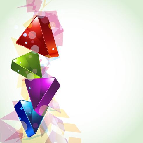 3d looking abstract design vector