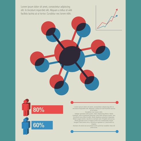 gráfico de red vector