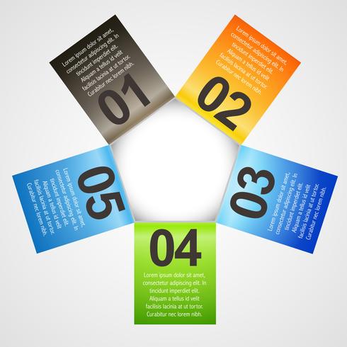 infographic template in different colors vector