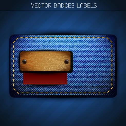 jeans label design vector