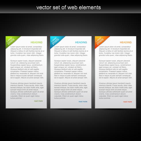 vector set of web banner