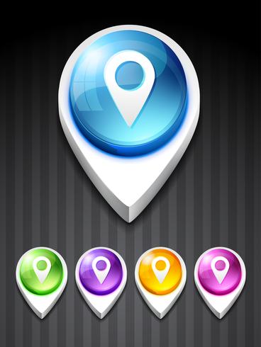 map pointer icon vector