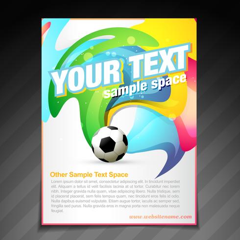 football brochure flyer poster template design vector