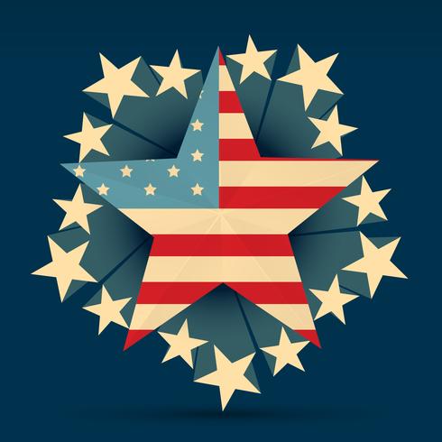 creative american flag vector