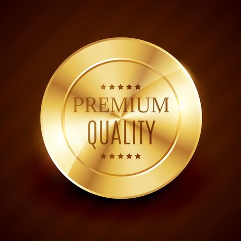 premium quality golden button vector design