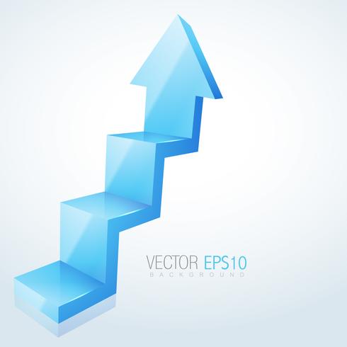 abstract 3d arrow design vector