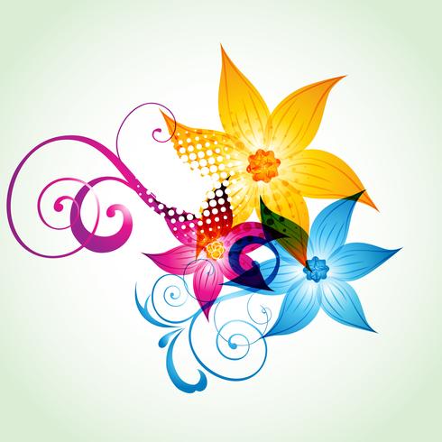 colorful flower artwork vector