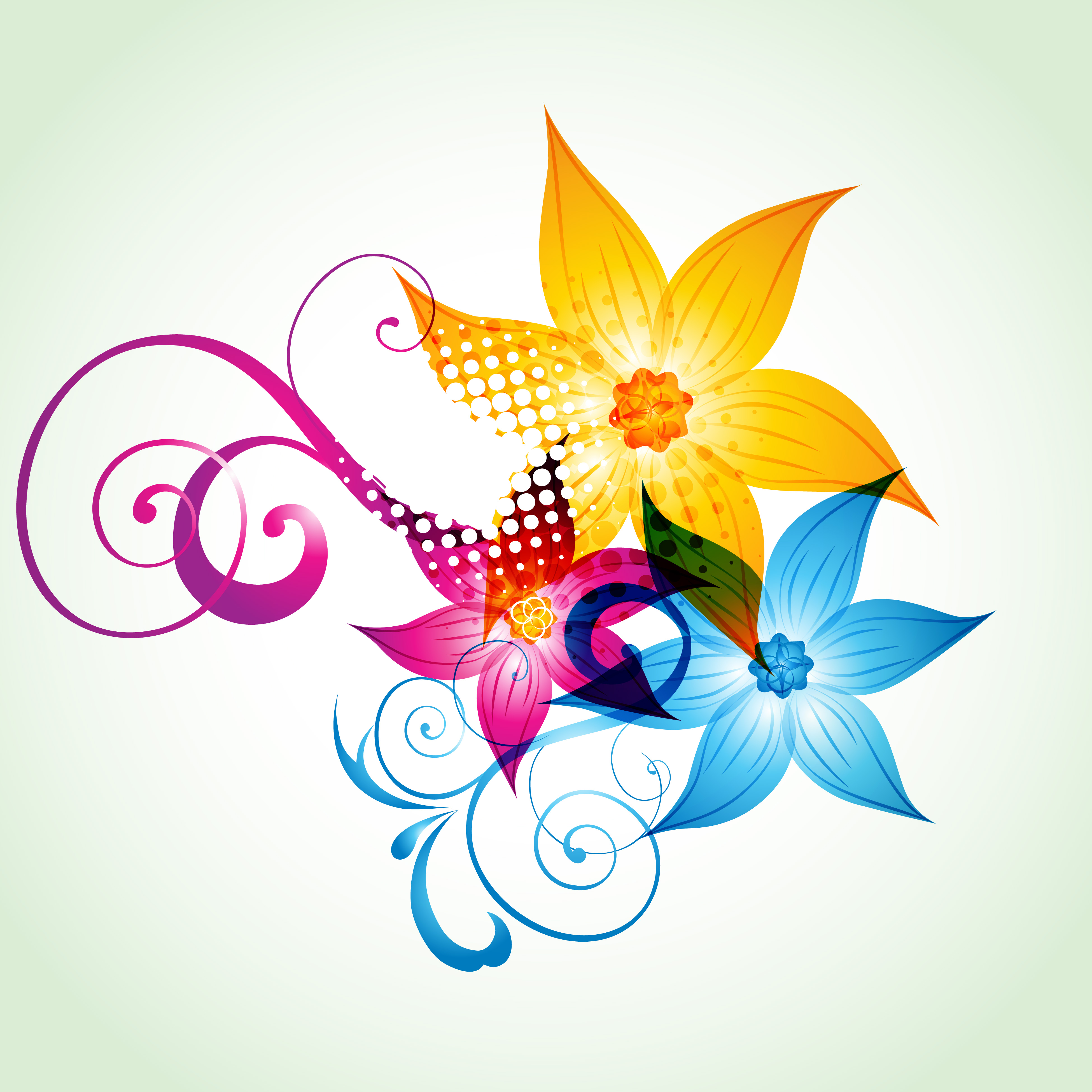 Colorful Flower Artwork 219735 Vector Art At Vecteezy