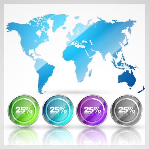 shiny earth map vector