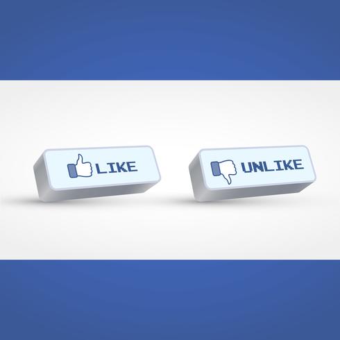 social buttons vector