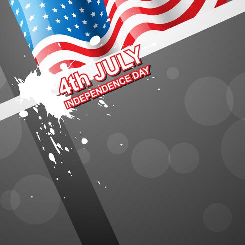 4 de julio día de la independencia americana vector