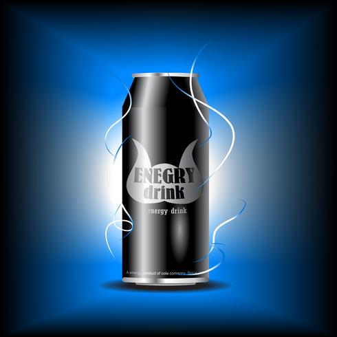 vector energy drink can