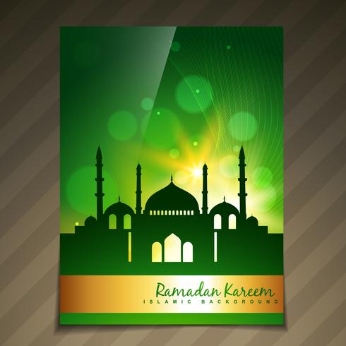 shiny islamic festival template vector