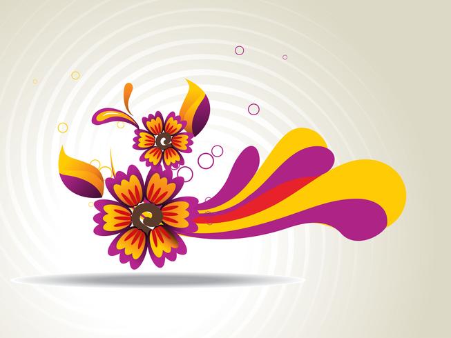 Abstract flower art vector