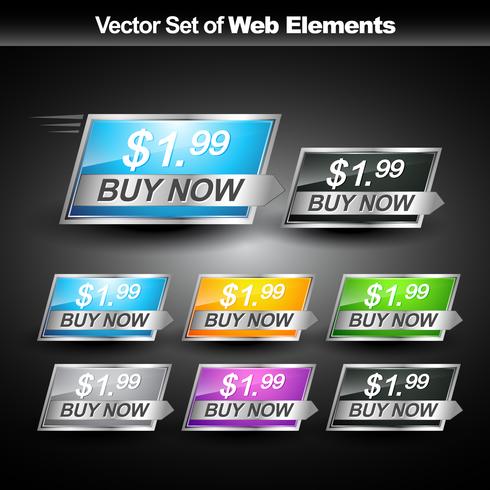 botón web brillante vector