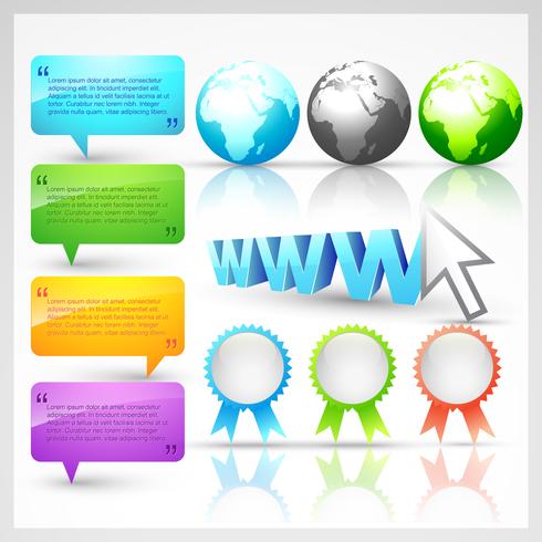 web elements set vector