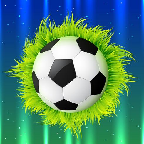 football with grass vector