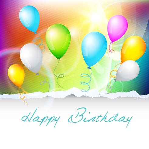 colorful background of birthday vector