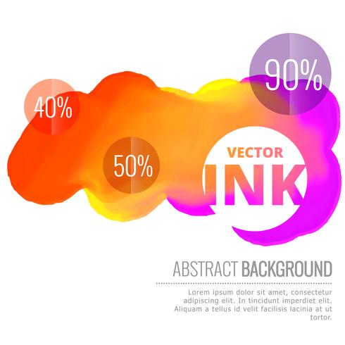 colorful ink splash flowing vector design background