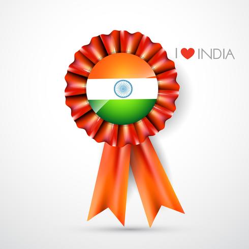 etiqueta de la bandera india vector