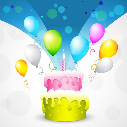 beautiful background of birthday vector