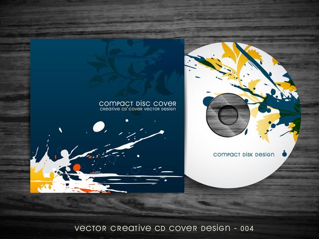diseño de portada de cd abstracto vector