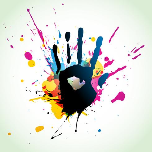 abstract hand grunge art vector