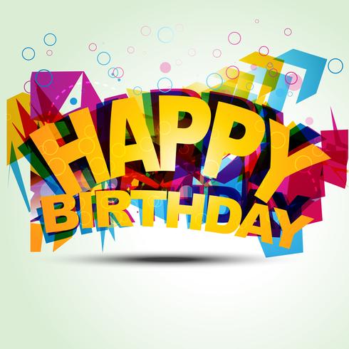 happy birthday illustration vector