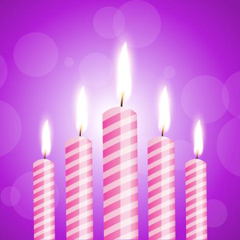 illustration of shiny candles vector