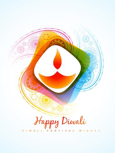 diwali diya colorido vector