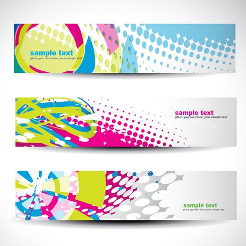 abstract header set vector