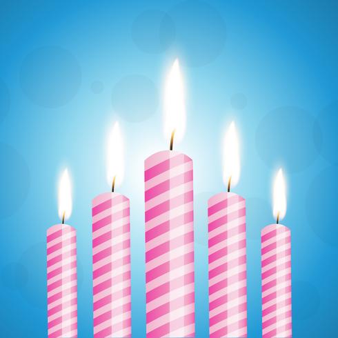 illustration of  colorful set of candles  vector