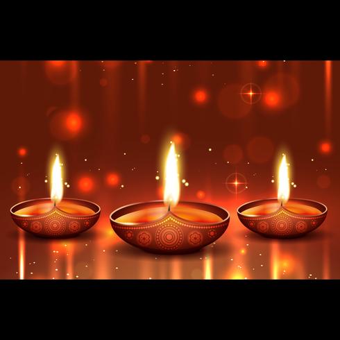 Fondo brillante de diwali vector