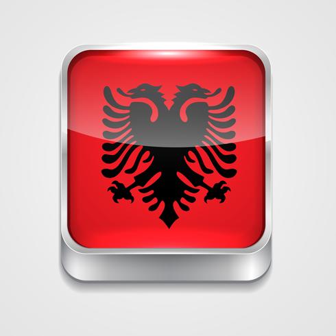 bandera de albania vector