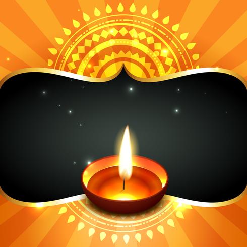 stylish happy diwali  background vector